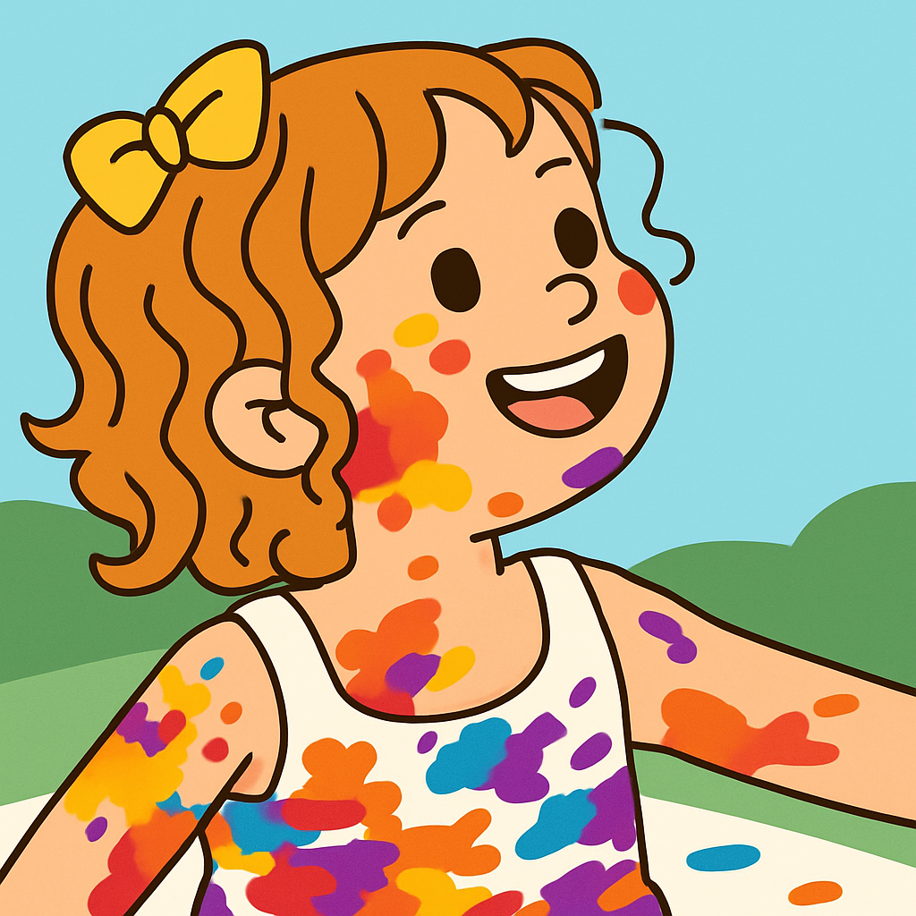 Custom kids doodle portrait - unique gift for dad